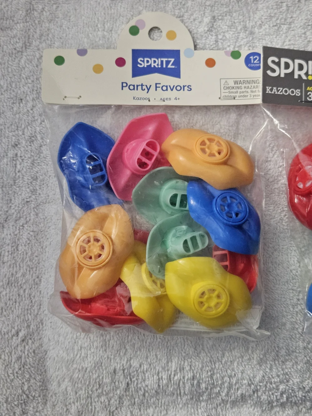 Spritz 24 CT Kazoo Party Favors Multicolor Lip Shaped Kids Birthday Goody Bag